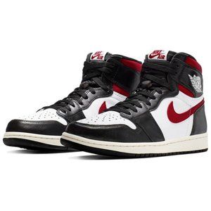 Air Jordan1 Red Hook Black Toe Middle Upper